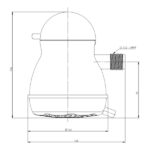 Chuveiro Elétrico Multitemperatura 220V 5400W Branco e Cinza Stilo Forusi - Imagem 2