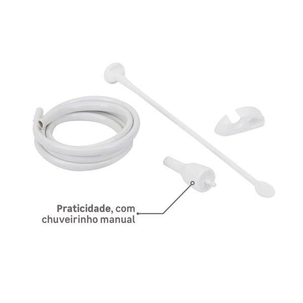 Chuveiro Elétrico Eletrônico 127V (110V) 5500w Branco Redondo com Pressurizador Top Jet Lorenzetti - Imagem 7