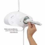 Chuveiro Elétrico Eletrônico 127V (110V) 5500w Branco Redondo com Pressurizador Top Jet Lorenzetti - Imagem 5