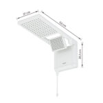 Chuveiro Elétrico Eletrônico 127V (110V) 5500w Branco Quadrado Acqua Duo Ultra Lorenzetti - Imagem 10