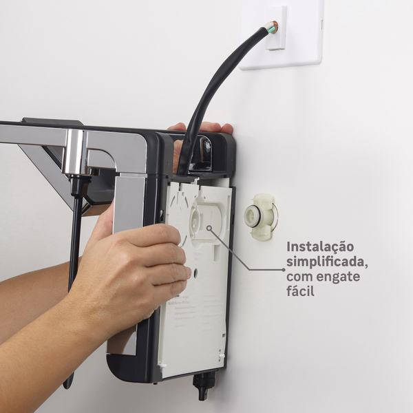 Chuveiro Elétrico Eletrônico 127V (110V) 5500w Preto e Cromado Quadrado Acqua Duo Ultra Lorenzetti - Imagem 6