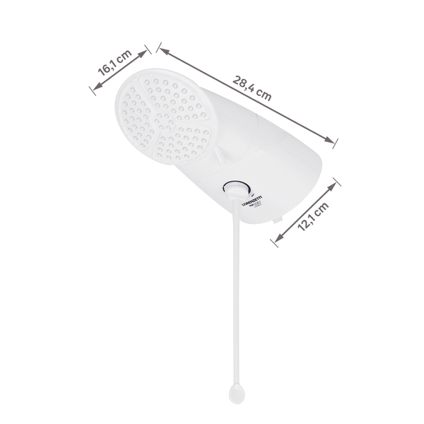 Chuveiro Elétrico Eletrônico 127V (110V) 5500w Branco Redondo Top Jet Lorenzetti - Imagem 7