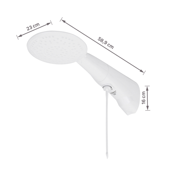 Chuveiro Elétrico Eletrônico 127V (110V) 5500w Branco Redondo com Pressurizador Advanced Lorenzetti - Imagem 5