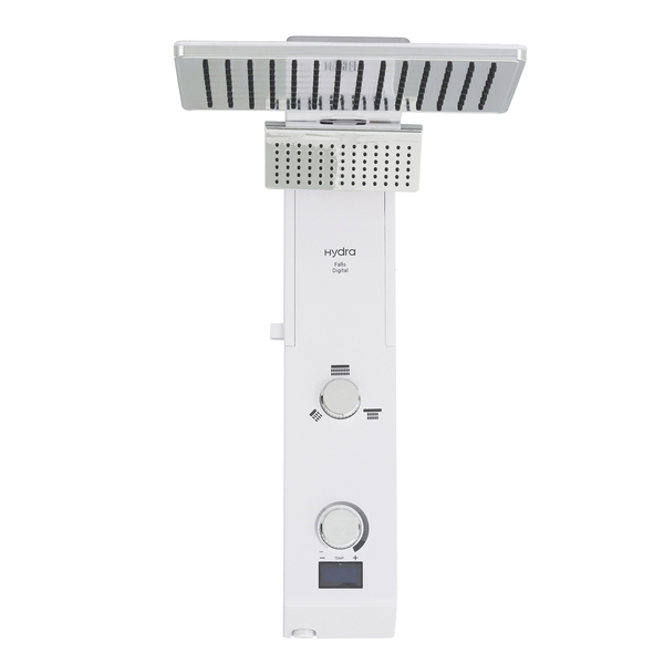 Chuveiro Elétrico Eletrônico com Visor Digital 127V (110V) 5500w Branco e Cromado Quadrado Falls Digital Hydra - Imagem 3