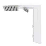 Chuveiro Elétrico Eletrônico com Visor Digital 127V (110V) 5500w Branco e Cromado Quadrado Falls Digital Hydra - Imagem 2