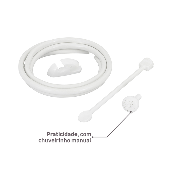 Chuveiro Elétrico Eletrônico 220V 6800w Branco Quadrado Loren Mostrarer Lorenzetti - Imagem 7