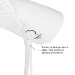 Chuveiro Elétrico Eletrônico 220V 7500w Branco Redondo Top Jet Lorenzetti - Imagem 5