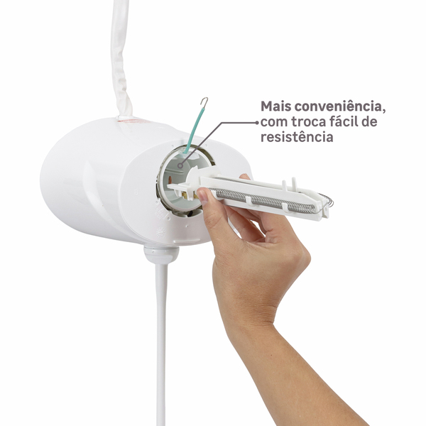 Chuveiro Elétrico Eletrônico 220V 7500w Branco Redondo Top Jet Lorenzetti - Imagem 4