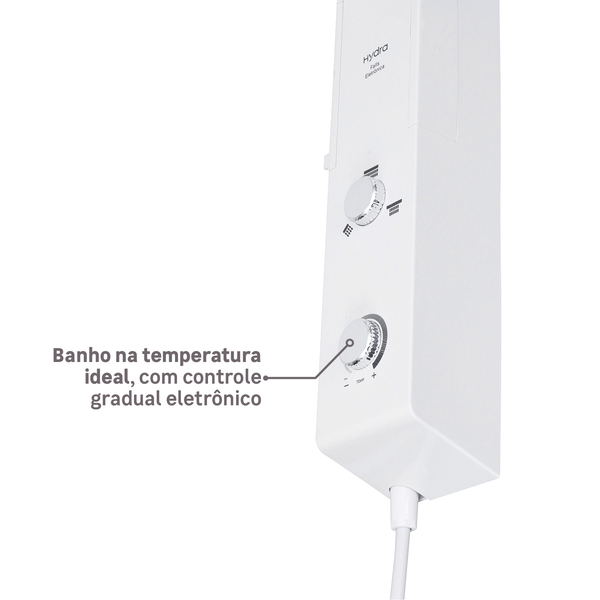 Chuveiro Elétrico Eletrônico 220V 7700w Branco e Cromado Quadrado Falls Hydra - Imagem 8