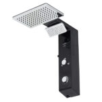 Chuveiro Elétrico Eletrônico 220V 7700w Preto e Cromado Quadrado Falls Hydra