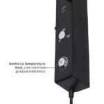 Chuveiro Elétrico Eletrônico 220V 7700w Preto e Cromado Quadrado Falls Hydra - Imagem 7