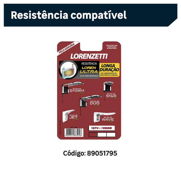 Chuveiro Eletrônico 127V (110V) 5500W Branco e Cromado Acqua Storm Lorenzetti - Imagem 5