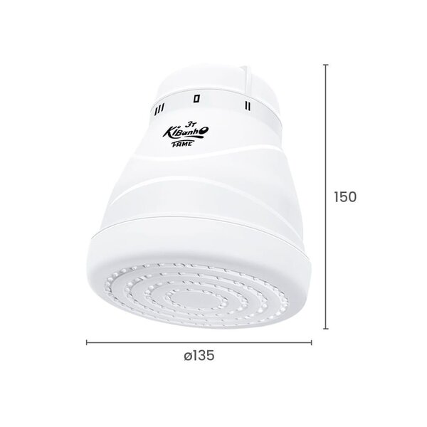 Ducha 3t 5400 Watts Ki Banho 220v Cor Branco Fame - Imagem 3