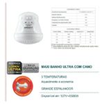 Ducha Chuveiro Maxi Banho Ultra Lorenzetti 127v 5500w Com Cano Esconde Fios - Imagem 7