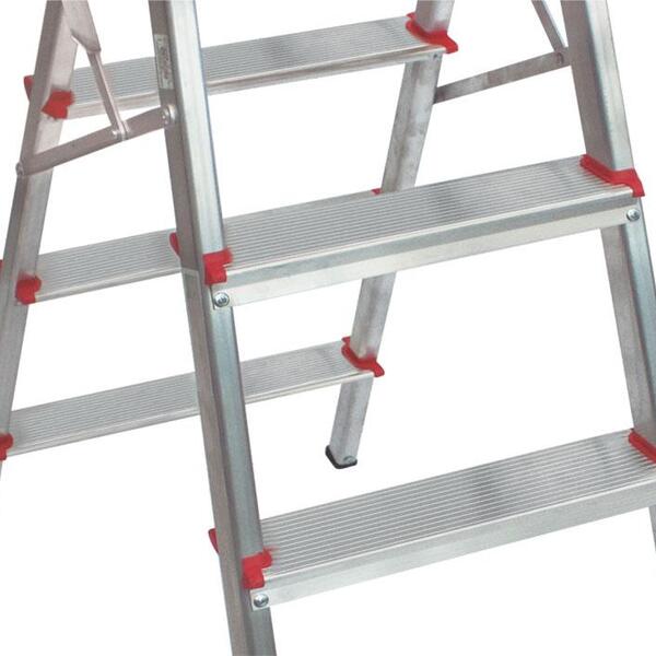 Escada 1 Degrau + 1 Banqueta-bilateral Alumínio Reforçada - Imagem 5