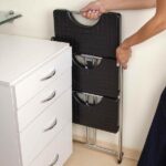 Escada 3 Degraus Dobrável Resistente Aço Anodilar Preta - Imagem 2