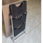 Escada 3 Degraus Dobrável Resistente Aço Anodilar Preta - Imagem 8