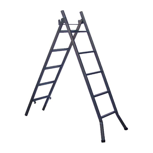 Escada 3 Em 1 Extensiva Em Chapa De Aço 13 E 7 Degraus 390cm - Imagem 3