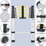 Escada Alumino Extensiva Telescópica 13 Degraus Zaganza - Imagem 3