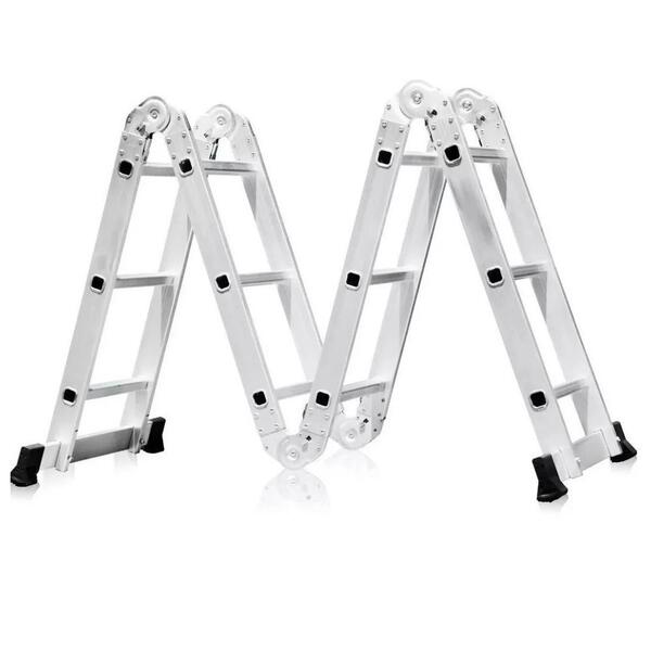 Escada Articulada Multifuncional 4x3 Alumínio Fortt 12 Degraus 3.34m - Eam4x3 - Imagem 2