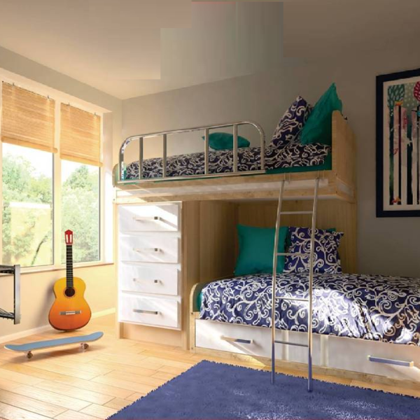 Escada Curva Para Beliche Fácil Subida Altura 142cm Schmitt Preto Fosco - Imagem 3