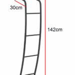 Escada Curva Para Beliche Fácil Subida Altura 142cm Schmitt Preto Fosco - Imagem 2
