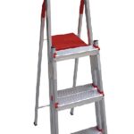 Escada De Alumínio 3 Degraus Duplos Linha Prática