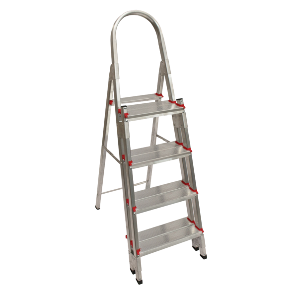 Escada De Alumínio Art Factory Com 4 Degraus Duplos