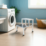 Escada De Alumínio Banqueta 02 Degraus Super Reforçada. - Imagem 3