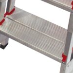 Escada De Alumínio Bilateral 3 Degraus Duplos Apolo Art Factory - Imagem 5