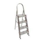 Escada De Alumínio Bilateral 4 Degraus Duplos Apolo Art Factory