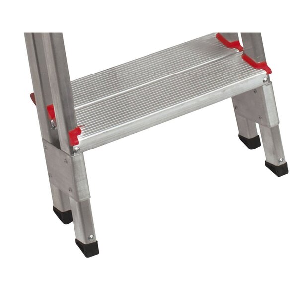 Escada De Alumínio Bilateral 4 Degraus Duplos Apolo Art Factory - Imagem 4