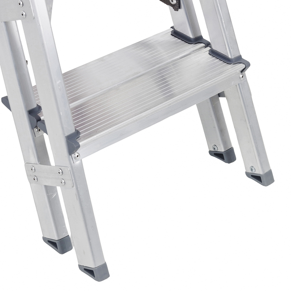 Escada De Alumínio Dupla 2 Degraus Natural 120kg Reisam - Imagem 6