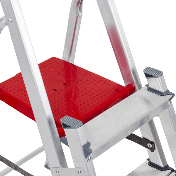 Escada De Alumínio Dupla 2 Degraus Natural 120kg Reisam - Imagem 4