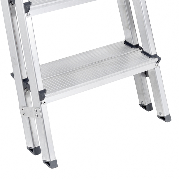 Escada De Alumínio Dupla 7 Degraus Natural 120kg Reisam - Imagem 6