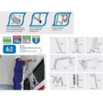 Escada De Alumínio Mor Multifuncional 4x3 12 Degraus Capacidade Para 150kg - Imagem 2