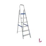 Escada De Alumínio Tesoura Real Escadas 006 Prateado/azul