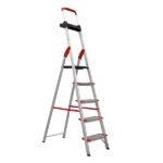 Escada Dobravel 5 Degraus Confort Em Aluminio Alumasa - Imagem 4