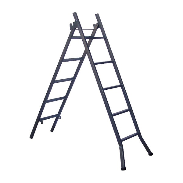 Escada Extensiva 3 Em 1 Metalon 40x20mm 7 E 14 Degraus 187cm - Imagem 2