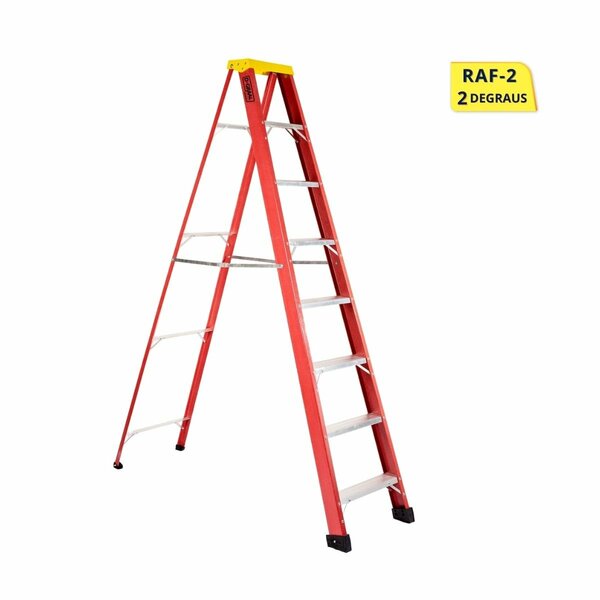 Escada Fibra De Vidro Residencial Patamar Especial - D-graal Raf- 02 - 0,88 Mts