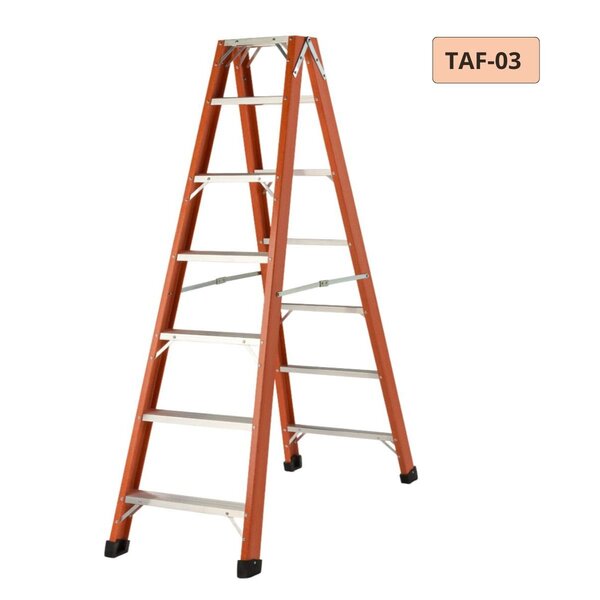 Escada Fibra De Vidro Tesoura Duplo Acesso Em Alumínio - Taf Taf-03