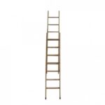 Escada Madeira Eucalipto Alongável 2 Partes 9 Degraus - Volpato, Tamanho: 9 Degraus
