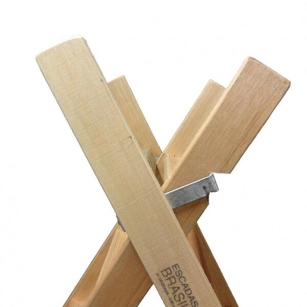 Escada Madeira Eucalipto Alongável 2 Partes De 7 Degraus - Volpato, Tamanho: 7 Degraus - Imagem 5