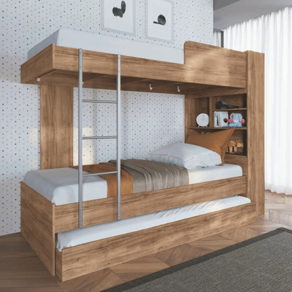 Escada Para Beliche De Fácil Instalação Altura 110cm Schmitt - Imagem 4