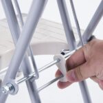 Escada Retrátil 3 Degraus Cinza Primacor Até 120kg Anodilar - Imagem 2