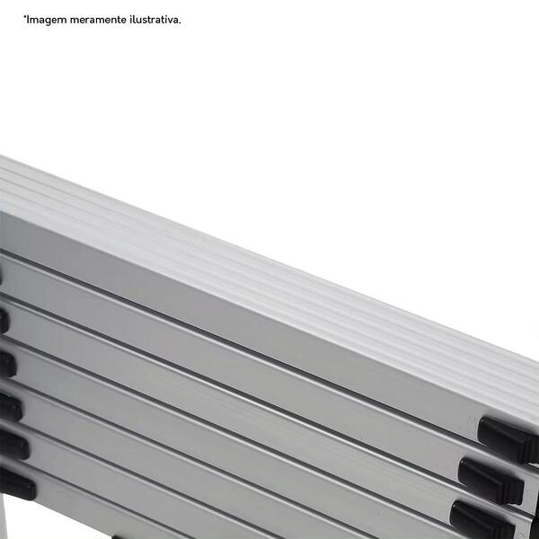 Escada Telescópica Aluminio Fortt 3.8m 13 Degraus - Eta01-3.8m - Imagem 5