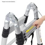 Escada Telescópica Aluminio Fortt 5m 8+8 Degraus - Eta01-5m - Imagem 2