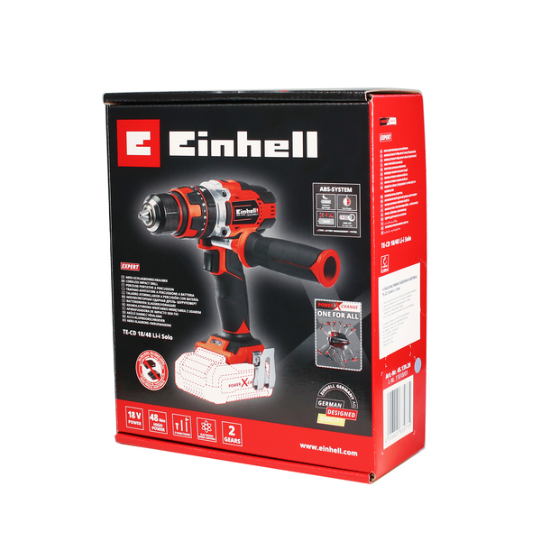 Furadeira e Parafusadeira de Impacto a Bateria Einhell com Punho Auxiliar 18V 1/2" TE-CD 18/48 Li-i Solo Bivolt - Imagem 9