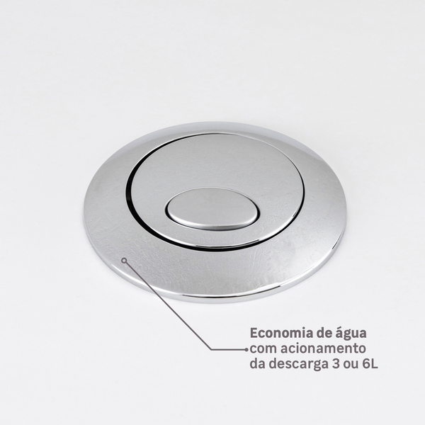 Kit Vaso Sanitário com Caixa Acoplada e Assento Branco Duplo Acionamento 3/6L Saída Vertical Infantil Icasa - Imagem 6