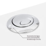 Kit Vaso Sanitário com Caixa Acoplada e Assento Branco Duplo Acionamento 3/6L Saída Vertical Sabatini Icasa - Imagem 6
